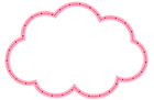분홍색구름글상자 템플릿