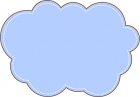 파란색 구름 글상자 템플릿