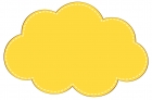 노란구름글상자 템플릿