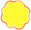 주황색구름글상자 템플릿