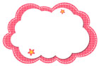 분홍색구름글상자 템플릿