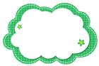 초록색구름글상자 템플릿