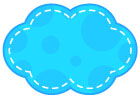 하늘색도트무늬구름글상자 템플릿