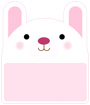 분홍색 토끼 글상자 템플릿