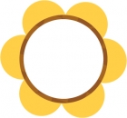 노란꽃글상자 템플릿