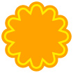 주황색꽃글상자 템플릿