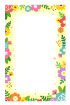 꽃직사각형글상자 템플릿