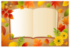 낙엽과 책 템플릿