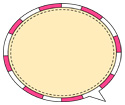 분홍색줄무늬말풍선 템플릿