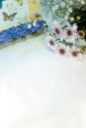 꽃다발과 나비액자 템플릿